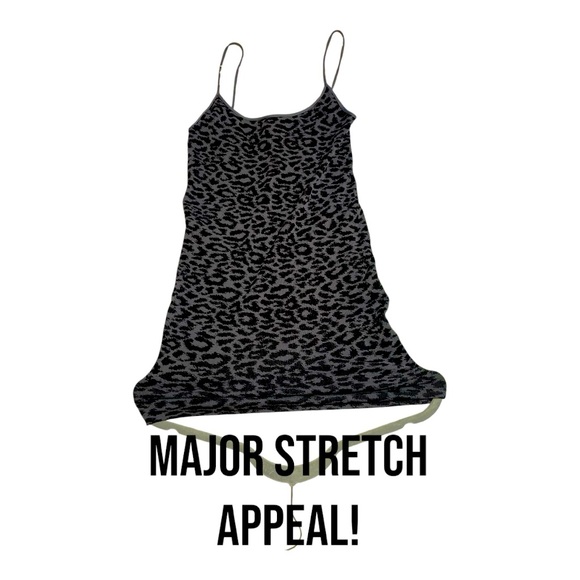 Vtg Y2K Leopard Cheetah Animal Print Cami O/S Stretchyyy - Picture 2 of 3